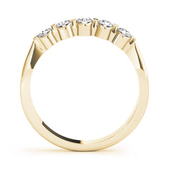 Bar Set Half Eternity Ring in Gold & Platinum