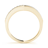 Curved Bands Half Eternity Ring in Gold & Platinum