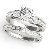 Cherished Three-Stone Round Diamond Engagement Ring — 9K/18K Gold & Platinum