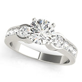 Cherished Three-Stone Round Diamond Engagement Ring — 9K/18K Gold & Platinum