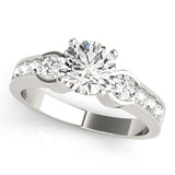 Cherished Three-Stone Round Diamond Engagement Ring — 9K/18K Gold & Platinum