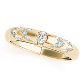 Contemporary Pavã© Half Eternity Ring in Gold & Platinum