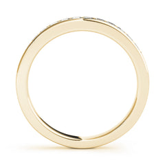 Channel Set Princess Cut Half Eternity Ring in Gold & Platinum