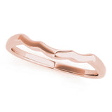 Curved Wedding Gold Band