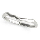 Curved Wedding Gold Band