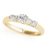 Elegant Prong-Set Round Diamond Engagement Ring — 9K/18K Gold & Platinum