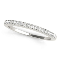Prong Set Half Eternity Ring in Gold & Platinum