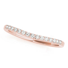 Curved Bands Half Eternity Ring in Gold & Platinum