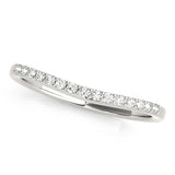 Curved Bands Half Eternity Ring in Gold & Platinum