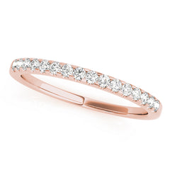 Shared Prong Half Eternity Ring in Gold & Platinum