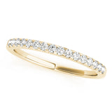 Shared Prong Half Eternity Ring in Gold & Platinum