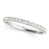 Shared Prong Half Eternity Ring in Gold & Platinum