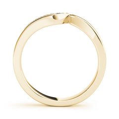 Channel Set Curved Half Eternity Ring in Gold & Platinum