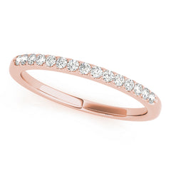 Shared Prong Wedding Half Eternity Ring in Gold & Platinum
