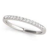 Shared Prong Wedding Half Eternity Ring in Gold & Platinum