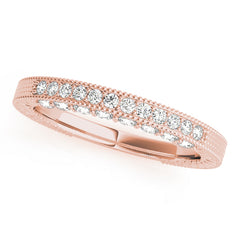 Pave Half Eternity Ring in Gold & Platinum