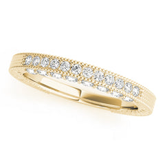Pave Half Eternity Ring in Gold & Platinum