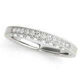 Pave Half Eternity Ring in Gold & Platinum