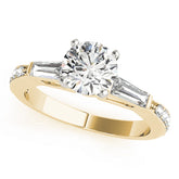 Celestial Fancy Shape Baguette Round Diamond Engagement Ring — 9K/18K Gold & Platinum