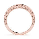 Vintage Filigree Wedding Gold Band