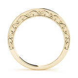 Vintage Filigree Wedding Gold Band