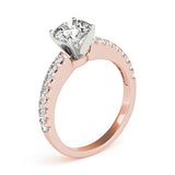 Splendid Prong-Set Round Diamond Engagement Ring — 9K/18K Gold & Platinum