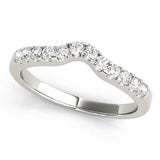 Curved Half Eternity Ring in Gold & Platinum