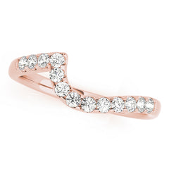 Curved Half Eternity Ring in Gold & Platinum