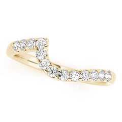 Curved Half Eternity Ring in Gold & Platinum