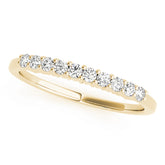 Shared Prong Half Eternity Ring in Gold & Platinum