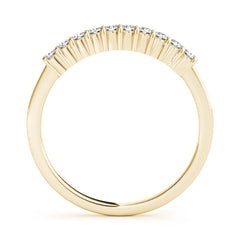 Shared Prong Half Eternity Ring in Gold & Platinum