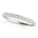 Shared Prong Half Eternity Ring in Gold & Platinum