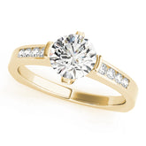 Cherished Channel-Set Round Diamond Engagement Ring — 9K/18K Gold & Platinum
