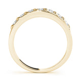 S Bands Half Eternity Ring in Gold & Platinum