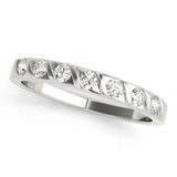 S Bands Half Eternity Ring in Gold & Platinum