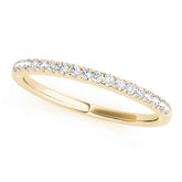 Shared Prong Diamond Half Eternity Ring in Gold & Platinum