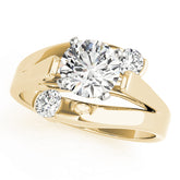 Elegant Solitaires Round Diamond Engagement Ring — 9K/18K Gold & Platinum
