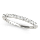 Prong Set Half Eternity Ring in Gold & Platinum