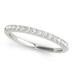 Prong Set Half Eternity Ring in Gold & Platinum