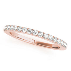 Shared Prong Half Eternity Ring in Gold & Platinum