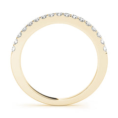 Shared Prong Half Eternity Ring in Gold & Platinum
