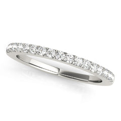 Shared Prong Half Eternity Ring in Gold & Platinum