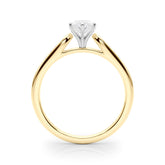 Artisan Channel-Set Round Diamond Engagement Ring — 9K/18K Gold & Platinum