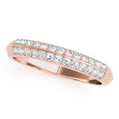 Multirow Pavã© Half Eternity Ring in Gold & Platinum
