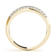 Multirow Pavã© Half Eternity Ring in Gold & Platinum
