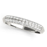 Multirow Pavã© Half Eternity Ring in Gold & Platinum