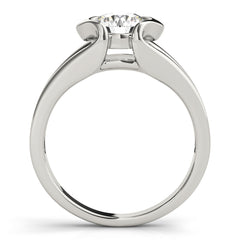 Lab-Grown D-VVS Round Cut Diamond Solitaries Engagement Ring.