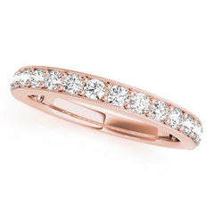 Prong in Channel Half Eternity Ring in Gold & Platinum