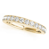 Prong in Channel Half Eternity Ring in Gold & Platinum