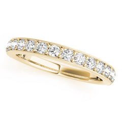 Prong in Channel Half Eternity Ring in Gold & Platinum